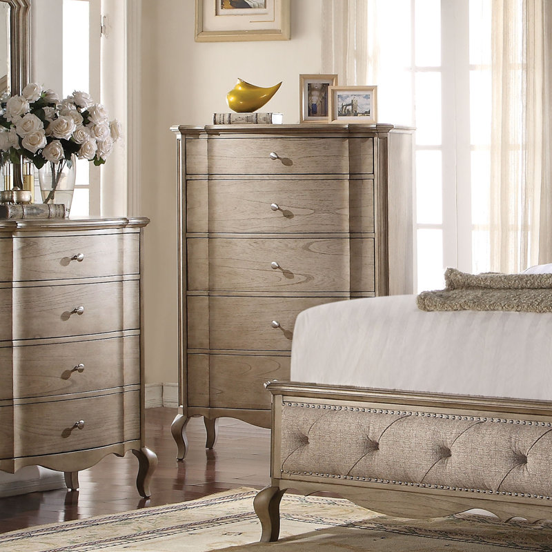 Adler Solid Wood 38 " W 5 - Drawer Dresser