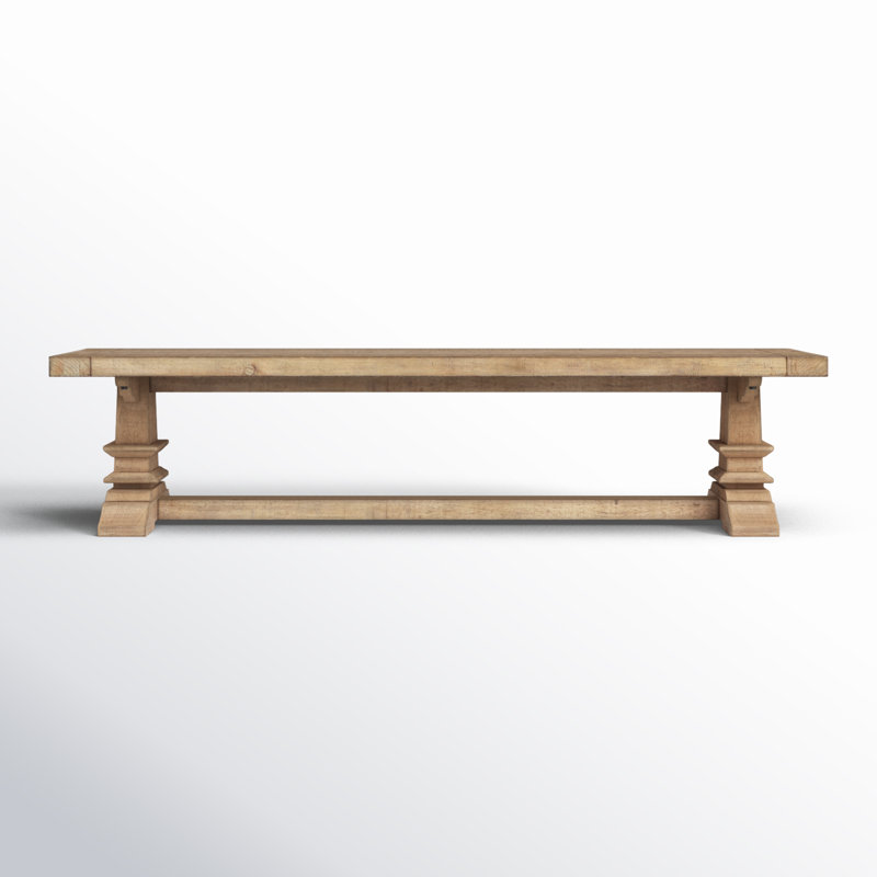 Allegra Reclaimed Pine Wood Dining Bench, 18"H x 82"W x 16"D