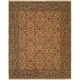 Wool Oriental Area Rug in Sahara Sand/Blue Ice
