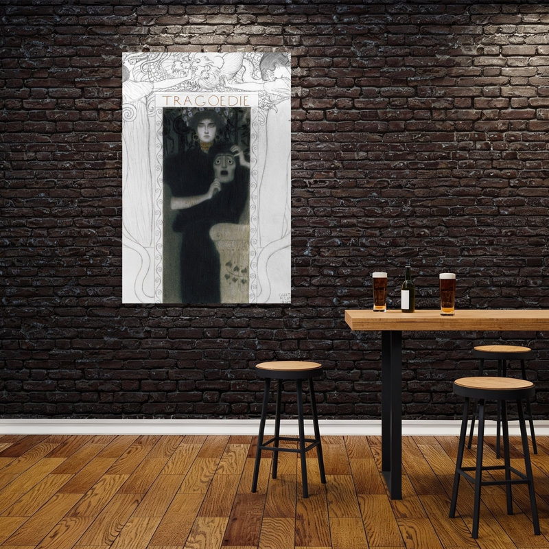 Tragédie, 1897 - Estampe d'art mural contemporain abstrait, H 60 po x l 40 po