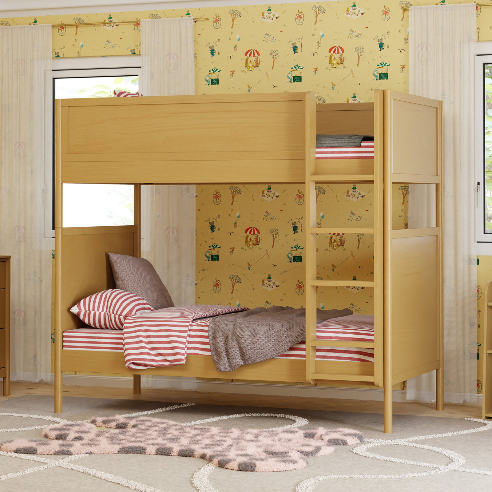 Bondi Convertible Bunk Bed, Honey