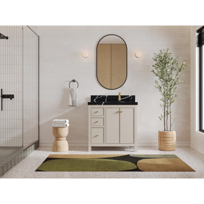 Meuble-lavabo simple 36 po avec plateau Chicago