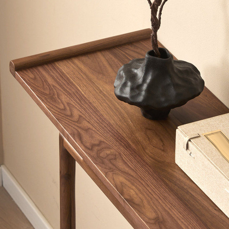 Console de style chinois rétro brun, 35.4" H x 63" W x 12.6" D