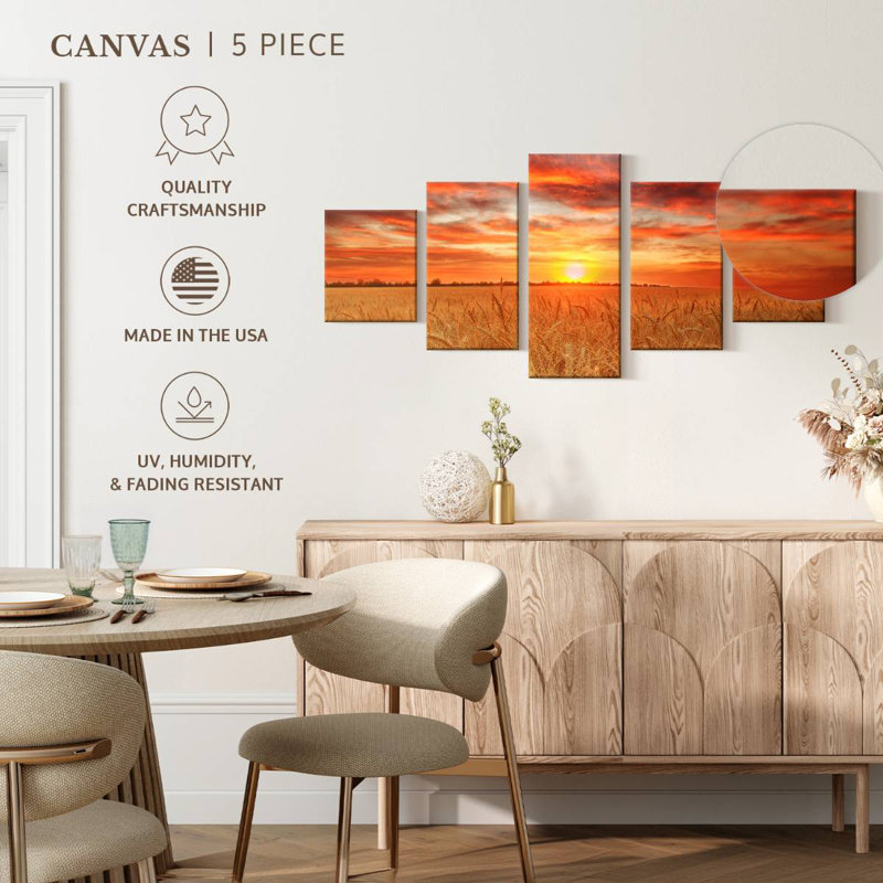 Wheat Field Harvest Season, 24" H x 55" W