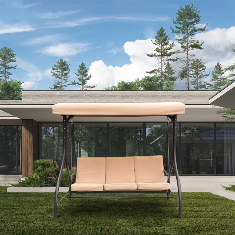Balancelle avec auvent réglable, Beige