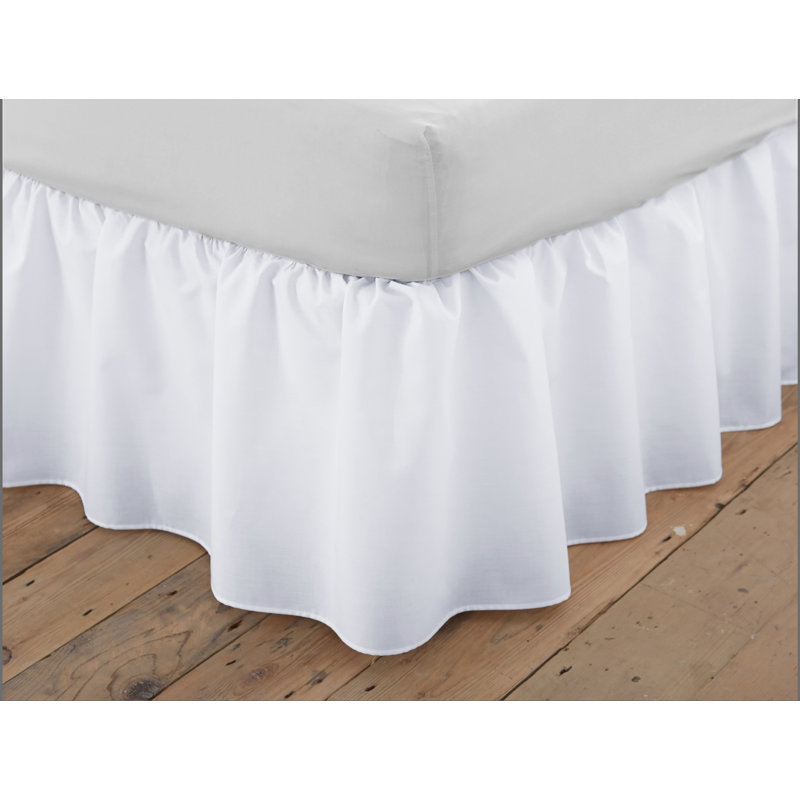 Margret Ruffled Bed Skirt, Single (3'), White