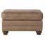 Chaise avec accoudoirs en similicuir et garniture cloutée brune, accoudoirs roulés, coussins confortables, fabrication en bois et revêtement brun moyen, garniture,-353488321-353488322