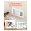 Paquet de 6, 4 grilles de ventilation CVC en fer avec déflecteur à 3 voies et amortisseur, évents blancs antirouille pour installation murale ou au plafond