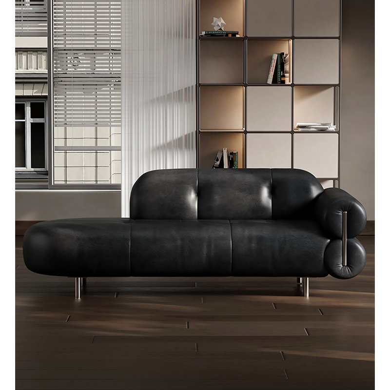 Canapé inclinable en cuir de style simple, Orienté à droite