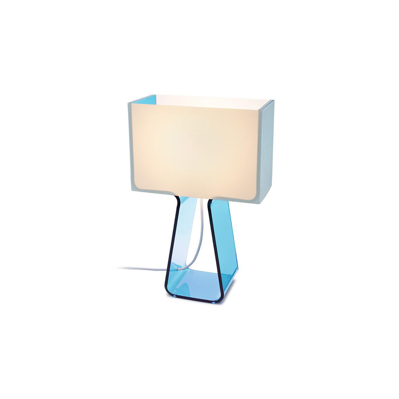 Tube Top Table Lamp, Light Blue