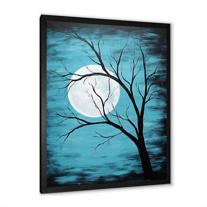 Blue Moon Tranquility I, Cadre simple noir, H 20 po x l 12 po x P 1 po
