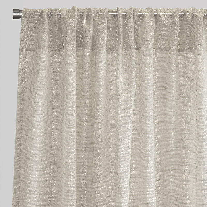 Morocco Sheer Curtains / Drapes Pair, 54" W x 84" L, Ivory