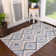 Cairo Geometric Handmade Tufted Cotton/Wool Cerulean/Dark Denim Area Rug