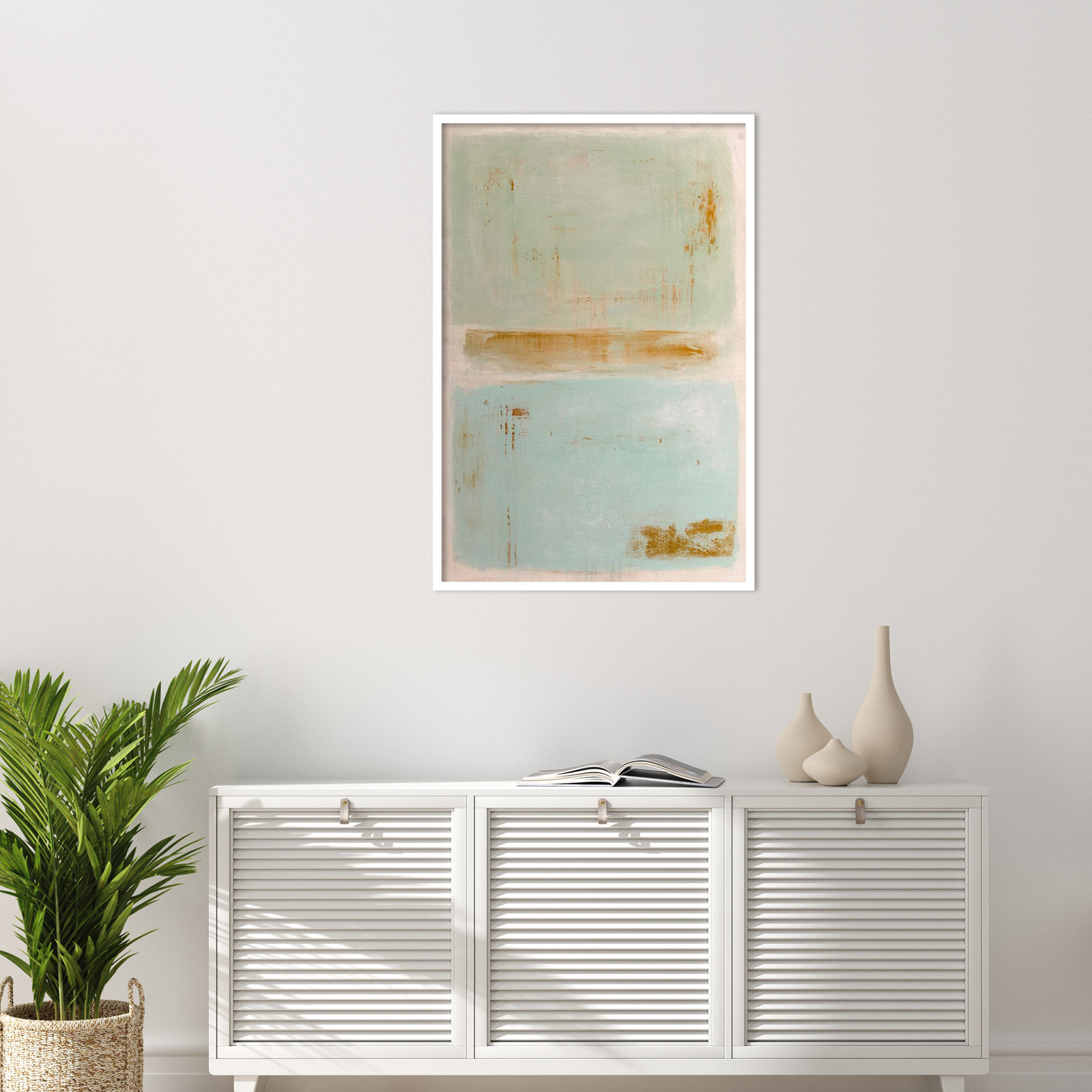 Soft Sided Print by Erin Ashley, 41" H x 28" W, White