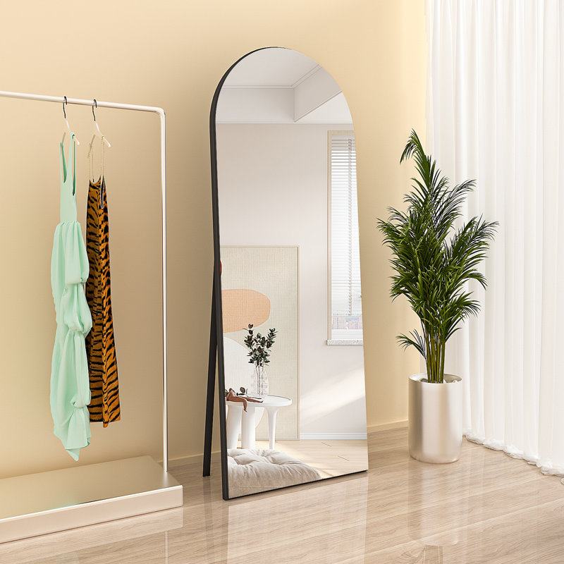 Miroir pleine grandeur autoportant Arch - Basics by Wayfair ™, Noir, 59 po x 16 po