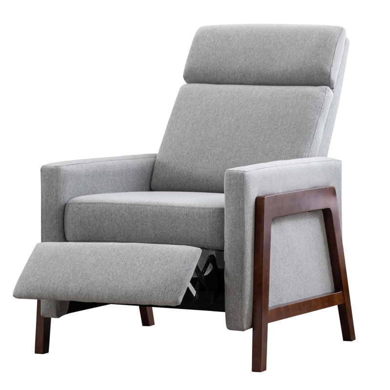 Fauteuil inclinable rembourré Colaluca, Lin gris