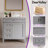 30'' Fully Assembled Single Bathroom Vanity with Backsplash, 2 Colors Available White / Light Gray-110441566