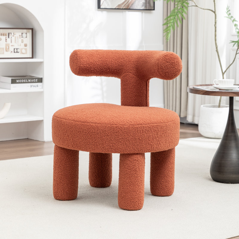 Bula Upholstered Barrel Chair, Orange