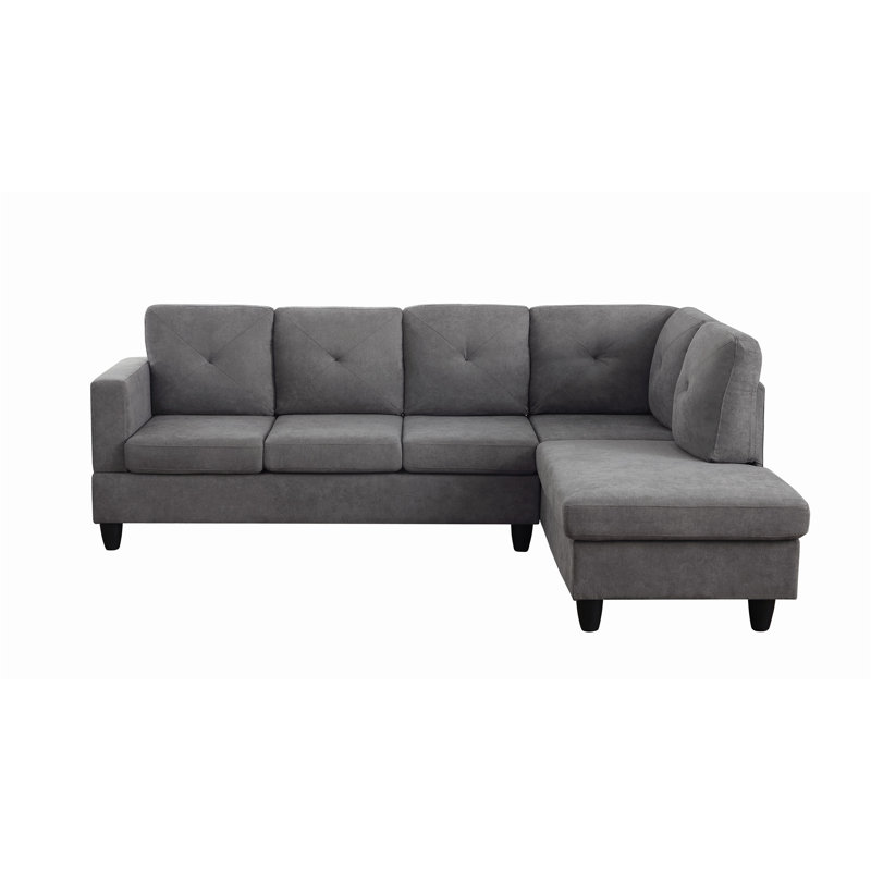 Arsalan 2 - Piece Upholstered Sectional, Gray 100% Polyester