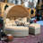 All-Weather Patio Daybed Sectional Set with Retractable Canopy & Adjustable Table