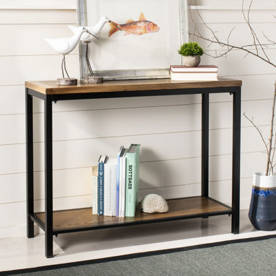 Nehru 41.3'' Solid Wood Top Console Table