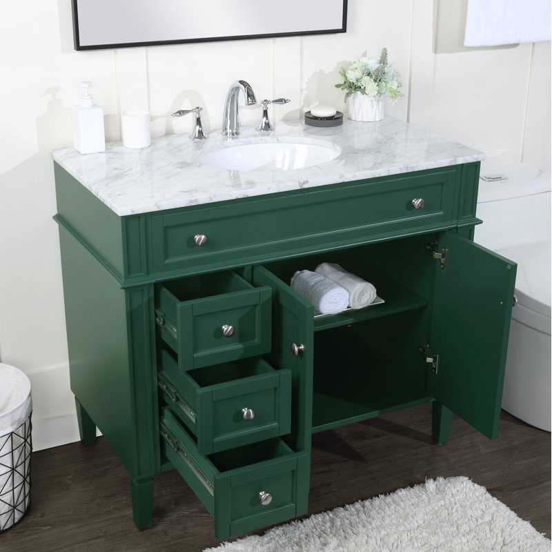 Ensemble de meuble-lavabo simple 40 "Rivers, Vert