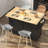 55" Movable Kitchen Island With Drop Leaf And Power Outlet, Rolling Island Cart With Storage Cabinet And 2 Drawers-535311122