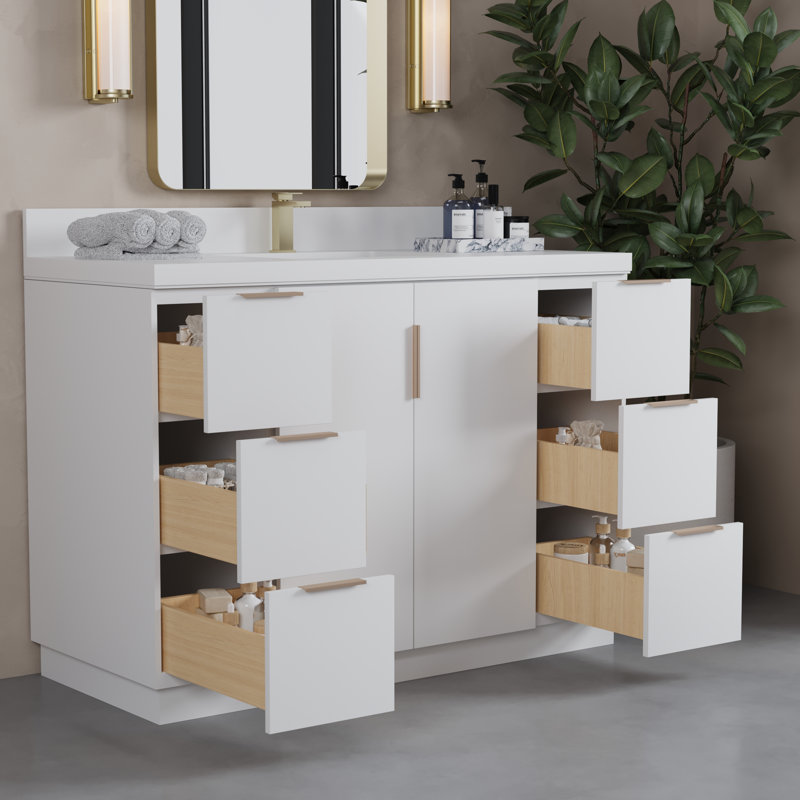 Sedalia 48 po Meuble-lavabo simple, Blanc