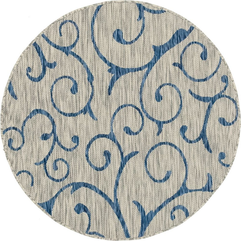 Tapis d'extérieur couleur pierre Kona, Rond 4 pi