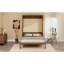 Bois massif avec armoire-lit escamotable avec 2 tablettes de rangement latérales-938636408-938636409