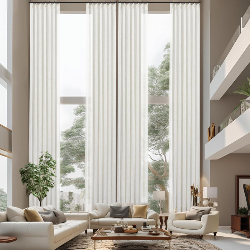Rideau transparent en mélange de lin Couto