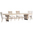 Table de salle à manger en tréteau avec 2 chaises d'appoint et 2 chaises d'hôte