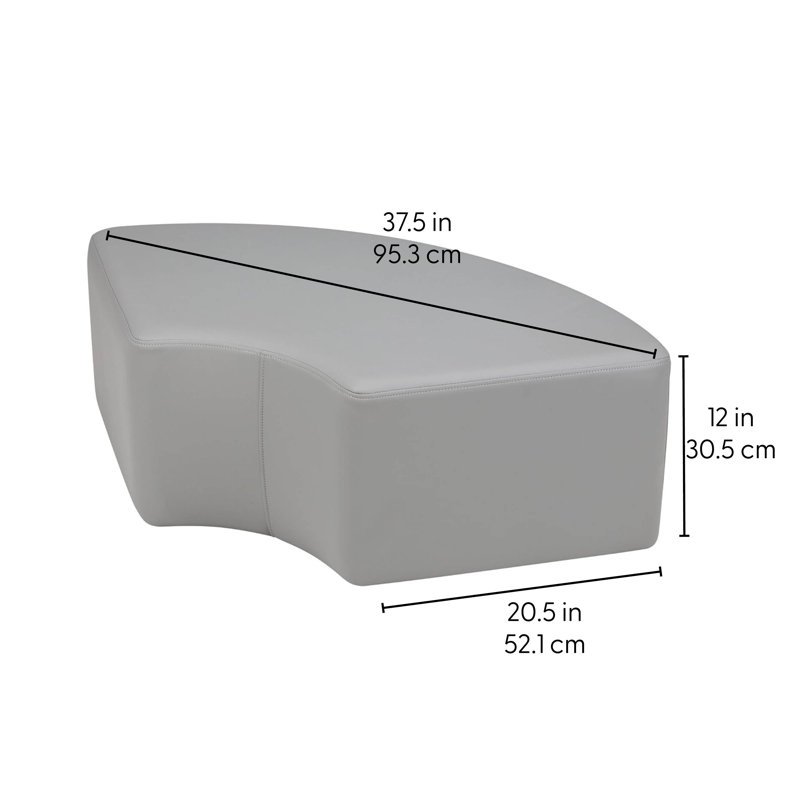 Repose-pieds rembourré Pro Series de 12 po de hauteur Pro Series, Gris foncé