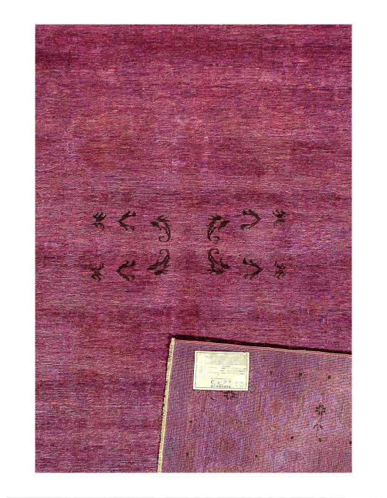 Tapis boucan en laine d'agneau de conception unique 6 pi 4 po x 9 pi 6 po Arta