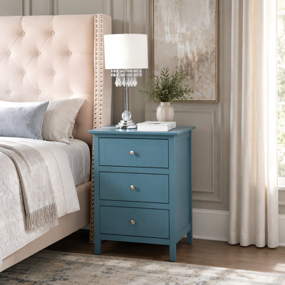 Teal Accent Nightstand For Modern Bedrooms