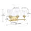 Castonguay 3-Light Dimmable Gold Vanity Light