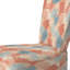 Chaise d'appoint abstraite rembourrée - motif corail bord de mer bleu-168205324