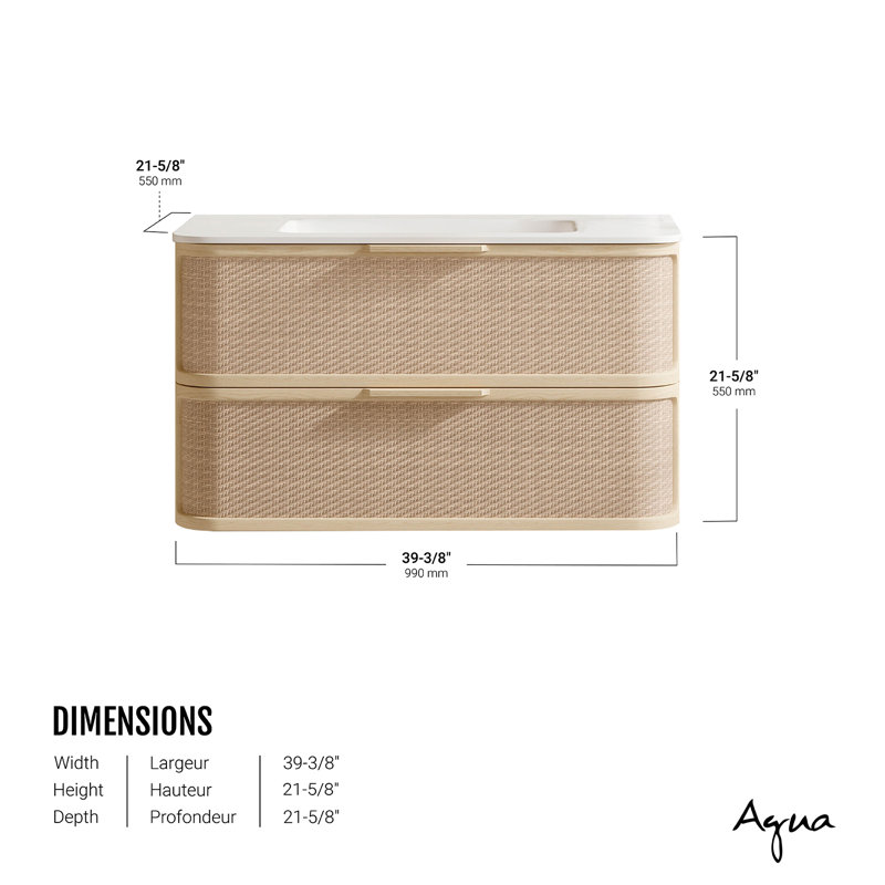 Meuble-lavabo mural 40 po