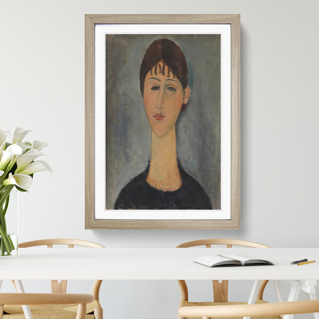 Mme Zborowska by Amedeo Modigliani - Picture Frame Graphic Art