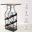 12 Bottle Console Wine Bottle Rack Black