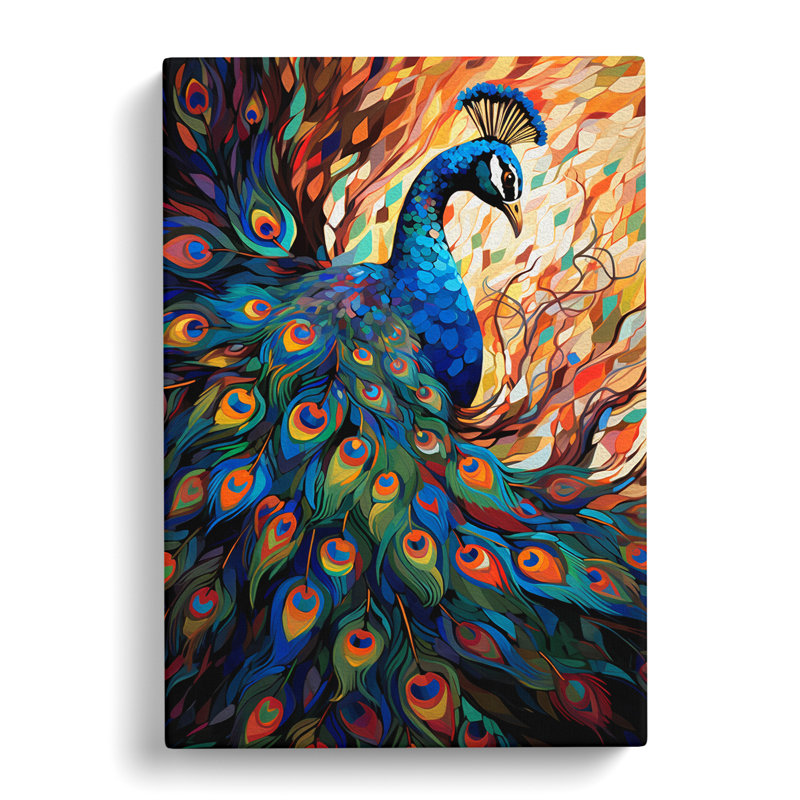 Peacock Orphism No.3 - Wrapped Canvas, 50cm H x 35cm W x 3cm D