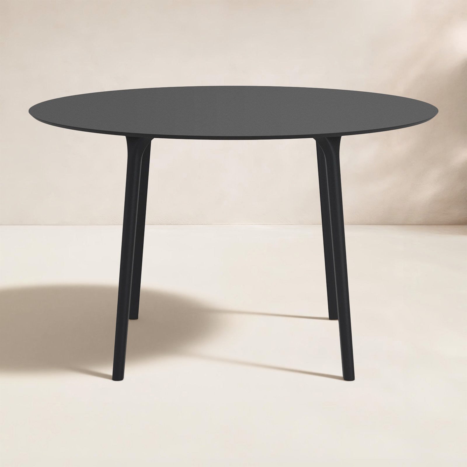 Burt Patio Dining Table, Black