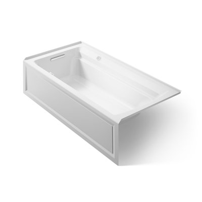 Archer 72-in X 36-in Integral Apron Heated Bubblemassage Air Bath with Bask Heated Surface and Left-hand Drain