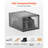 Shoe Storage Boxes 9 Pack Stackable Shoe Boxes US Size 13 Transparent Black