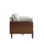 Canapé beige de style Mid-Century moderne avec coussins très moelleux et structure compacte pour une assise confortable-121048085