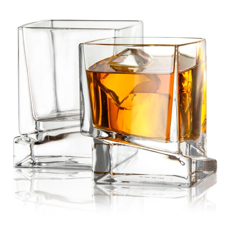 JoyJolt Elle Fluted Double Old Fashion Whiskey Glass - 10 oz - Set of 2, 10  oz - Harris Teeter