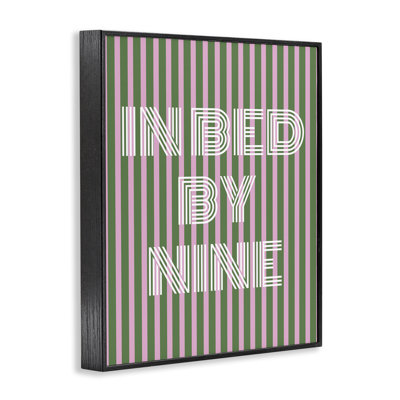 In Bed By Nine Framed Giclee Art, design by House of Lulu