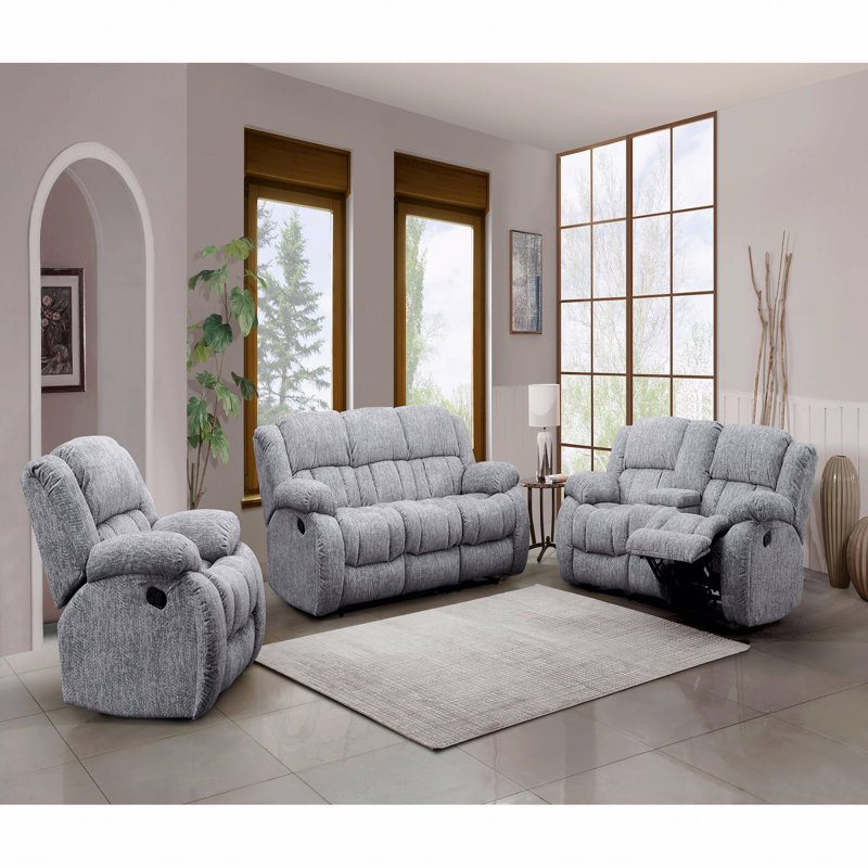 Canapé inclinable, causeuse et fauteuil
