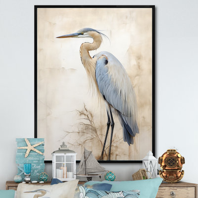 «Majestic Blue Heron Horizon II», art mural héron