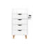 Armoire de rangement pour salon 4 couches avec 2 supports pour sèche-cheveux, 4 tiroirs et pieds surélevés - Organisateur de coiffeuse Barber